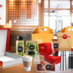 Paper Food Delivery Box Packaging  Mockup